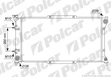 Радіатор охолодження Polcar 7206082K