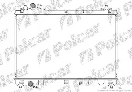 Фото радіатор охолодження Polcar 7426081K Радіатор охолодження Polcar 7426081K