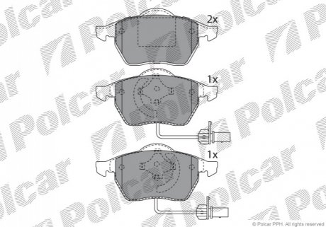 Гальмівні колодки Polcar S70-0012 (фото 1)