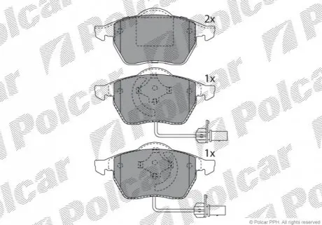 Тормозные колодки Polcar S70-0012