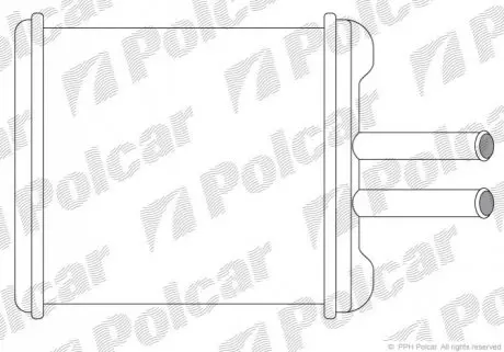 Радіатор пічки Daewoo Lanos/Nubira -all Polcar 2912N8A1