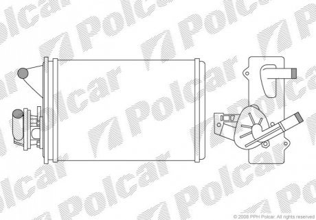 Радіатор пічки Fiat Fiorino 1.1-1.9 88- Polcar 3016N8-1 (фото 1)