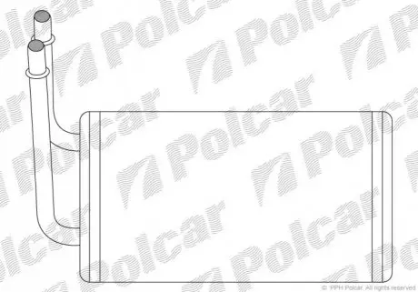 Радіатор пічки Ford Tranzit 94- без кондиціон. Polcar 3246N8-1