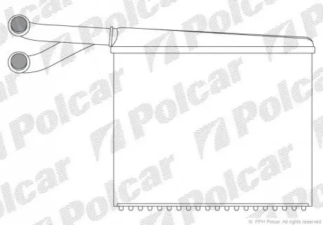 Радіатор пічки MB Sprinter 208-616 95-06 (222X170X42) Polcar 5062N8-2