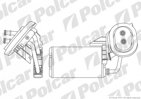 Радиатор печки Nissan Interstar Opel Movano Renault Master Ii 1.9D-3.0D 07.98- Polcar 6041N8-2 (фото 1)