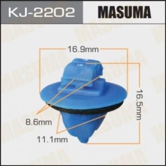 Клипса крепёжная MASUMA KJ2202 (фото 1)