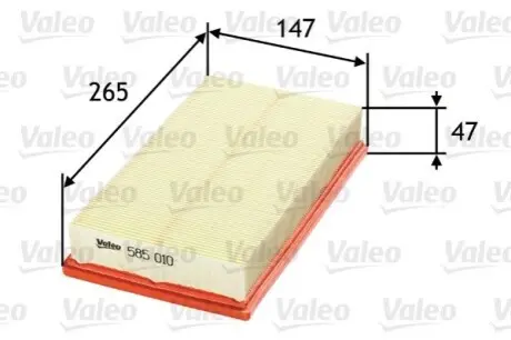 Повітряний фільтр Valeo 585010