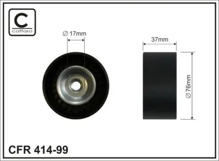 76x17x37 plastic Ролик паска приводного Honda Accord VII, Accord IV, Civic VIII, CR-V II, CR-V III, FR-V CAFFARO 41499