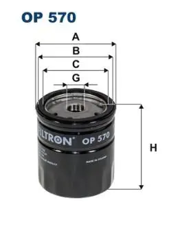 Фiльтр масляний FILTRON OP570