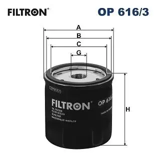 Фiльтр масляний FILTRON OP6163