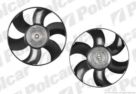 Вентилятор з віскомуфтою MB Sprinter 901-906 00-,Crafter 06- Polcar SV-6099S