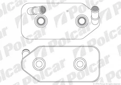 Радіатор масла VW BORA, GOLF IV,POLO CLASSIC 1.0-2.8 11.95-12.10 Polcar 1323L8-4