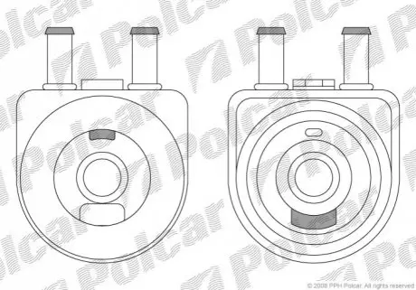 Масляний радіатор Citroen 2.0-2.2D 06.98- Polcar 5704L8-1