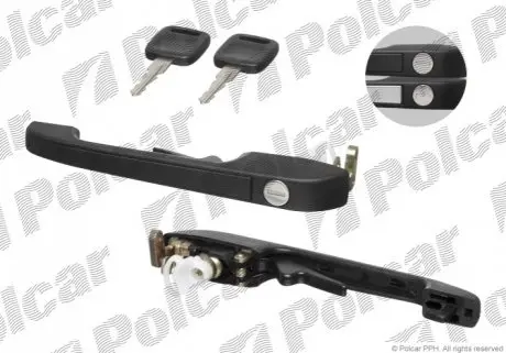 Ручка дверей Audi 80/Passat > ліва перед. Polcar 1303Z-41