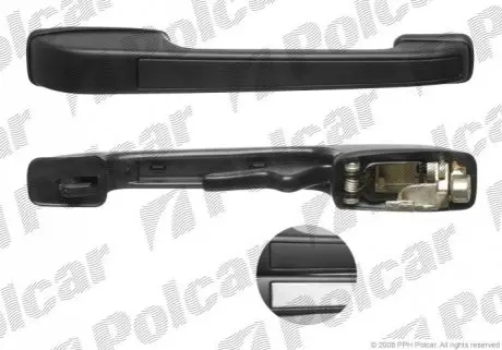 Ручка дверей задня права VW Golf II Polcar 9534Z-46