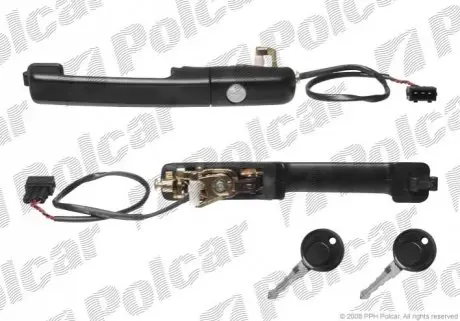 Ручка дверей передн. лiва VW Passat 88-97 (з централ. з личинкою) Polcar 9546Z-45