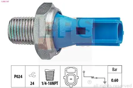 FORD датчик тиску мастила Transit 99- EPS 1800147