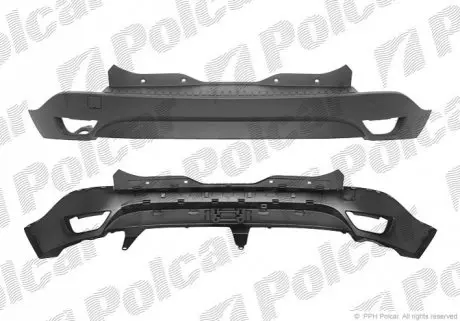 Бампер задній Polcar 607396-1