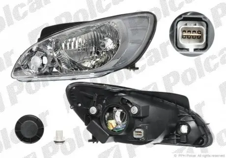 Фото фара основна Polcar 404409-E Фара основна Polcar 404409-E