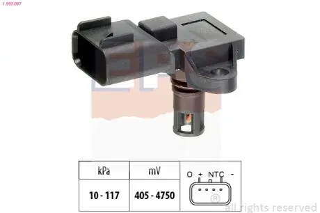 LANDROVER датчик тиску во впускному колекторі Range Rover 4,2 -12, FORD C-Max, Focus EPS 1993097