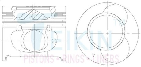 Поршні + 0.50 mm (к-кт на мотор) 1,5dCi K9K Renault Logan, Kangoo, Megane/Nissan Micra, Note/Suzuki Ji TEIKIN 70103A050 (фото 1)