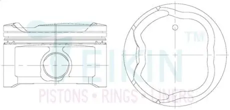 Поршні + 0.50 mm (к-кт на мотор) 2TR-FE 2,7L Toyota Land Cruiser Prado, 4runner, Fortuner TEIKIN 46360050