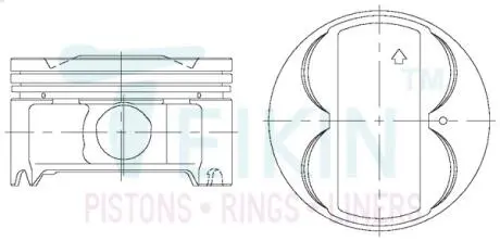 Поршні стандарт (+0.50 мм) (к-кт на мотор) J35A8 Honda Legend, Acura RL/TL 2005-2008 TEIKIN 38194050