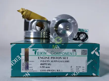 Поршні + 0.50 mm (к-кт на мотор) 1VD-FTV 4,5 diesel Land Cruiser 200, Lexus LX450D TEIKIN 46691AG050
