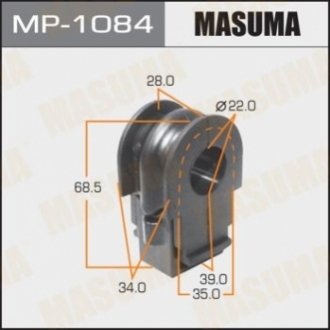 Втулка стабілізатора переднього NISSAN X-TRAIL T31 QASHQAI FR 06.12- D=22mm MASUMA MP-1084 (фото 1)