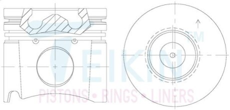 Поршни стандарт (STD) (к-кт на мотор) Rover, Honda Accord 20T2/20T2N/20T2R TEIKIN 38658ASTD