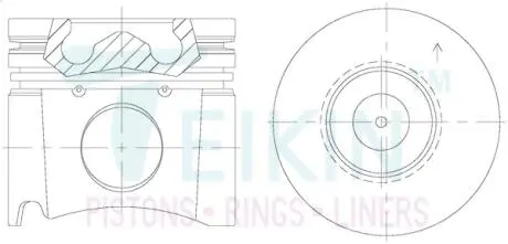 Поршни стандарт (STD) (к-кт на мотор) Rover, Honda Accord 20T2/20T2N/20T2R TEIKIN 38658ASTD
