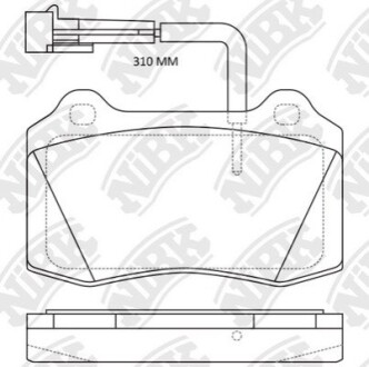 Колодки гальмівні Jeep, Jaguar, Tesla, Volvo, Chrysler, Citroen, Alfa NiBK PN0202W