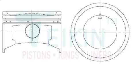 Поршни +0.50mm (к-кт на мотор) Mitsubishi 6G74 3,5L Mitsubishi Pajero TEIKIN 43271050