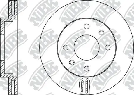 Диск тормозной передний 257мм Hyundai Elanra, Cerato, Matrix, Coupe NiBK RN1230 (фото 1)