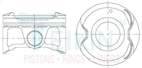 Поршні + 0.50 mm (к-кт на мотор) Nissan QR25DE X-Trail, Rogue, Teana TEIKIN 44349050