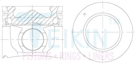 Поршни стандарт (STD) (к-кт на мотор) Honda N22A1, N22A2 2.2CDTi TEIKIN 38661AGSTD