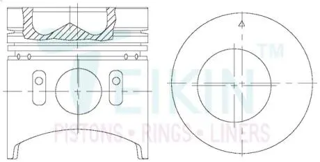 Поршні стандарт (STD) (к-кт на мотор) Mitsubishi 4D34 Canter 3.9L TEIKIN 43170STD