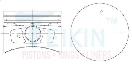 Поршни ремонт (+0.50мм) (к-кт на мотор) Nissan CG10DE Micra K11 TEIKIN 44327050