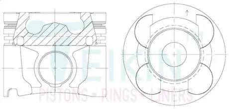 Поршни STD (к-кт на мотор) YD25DDTI Nissan Pathfinder, Navara TEIKIN 44684AGSTD