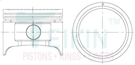 Поршні ремонт + 0.50 mm(к-кт на мотор) Nissan Terrano R20 KA24E TEIKIN 44271050