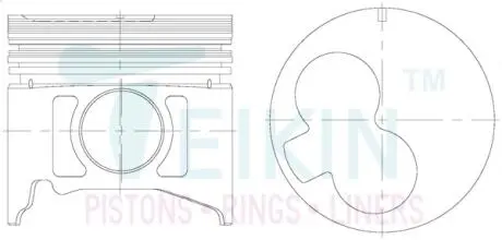 Поршни стандарт (STD) (к-кт на мотор) Isuzu 4JG2 EARLY Alfin TEIKIN 39600ASTD