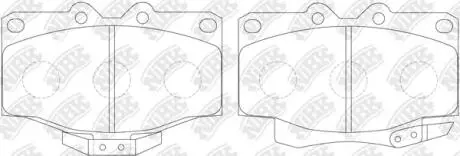 Колодки тормозные передние Toyota 4 Runner, Land Cruiser 70 NiBK PN1350