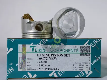 Фото поршні ремонт (+1.00 мм) (к-кт на мотор) Mitsubishi 6G72 New TEIKIN 43220100 Поршні ремонт (+1.00 мм) (к-кт на мотор) Mitsubishi 6G72 New TEIKIN 43220100