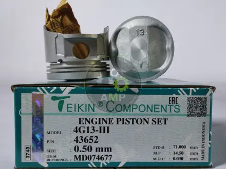 Фото поршні ремонт (+0.50 мм) (к-кт на мотор) Mitsubishi 4G13-III TEIKIN 43652050 Поршні ремонт (+0.50 мм) (к-кт на мотор) Mitsubishi 4G13-III TEIKIN 43652050