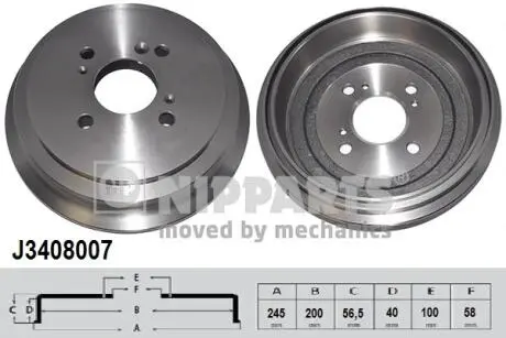 Гальмiвнi барабани NIPPARTS J3408007