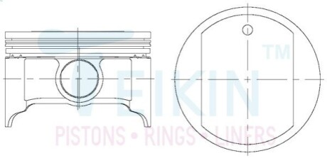 Поршні + 0.50 mm (к-кт на мотор) 6G75 3,8L Mitsubishi Pajero TEIKIN 43290050