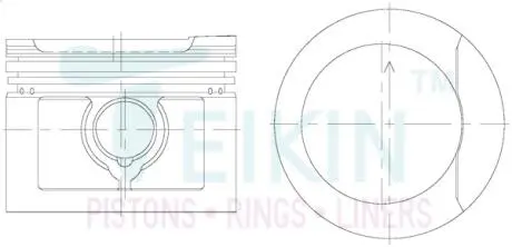 Поршни +0.50mm (к-кт на мотор) Volkswagen ABS,ADZ,NE,DS,DZ TEIKIN 48110050