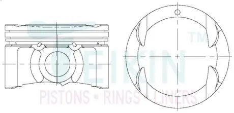 Поршни +0,50mm (к-кт на мотор) Mazda 3 двигатель Z6 1,6L TEIKIN 42211050