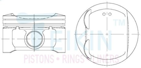 Поршні стандарт (STD) (к-кт на мотор) Nissan MR18DE Tiida TEIKIN 44340STD