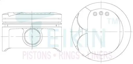 Поршні 79mm + 0,50 mm (к-кт на мотор) 4ZZ-FE Toyota Corolla TEIKIN 46342050